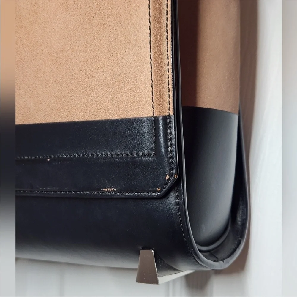 Alexander Wang Peach and Black Suede Crossbody Bag - Picture 7 of 12